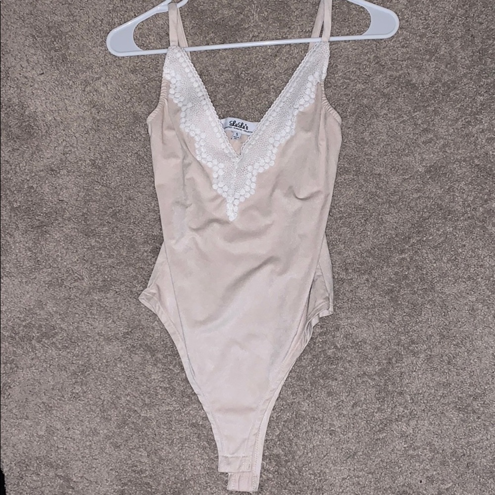 Lulus bodysuit with lace detail
